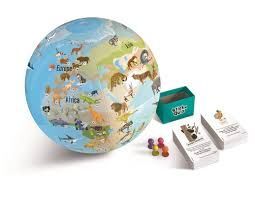 JUEGO DE MESA CON GLOBO TERRÁQUEO 30 CM