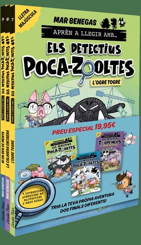 PACK APRÈN A LLEGIR AMB... ELS DETECTIUS POCA-ZOOLTES!  7,8 I 9: EN LLETRA MAJÚS