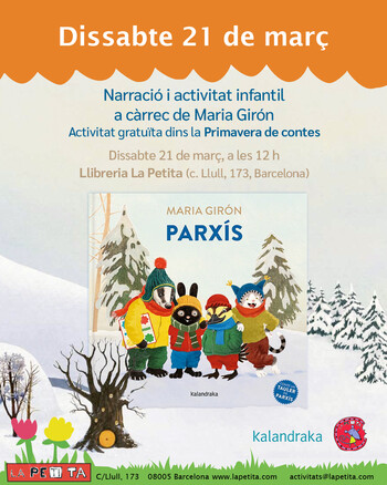 12:00 h.  Parxís, amb la Maria Girón